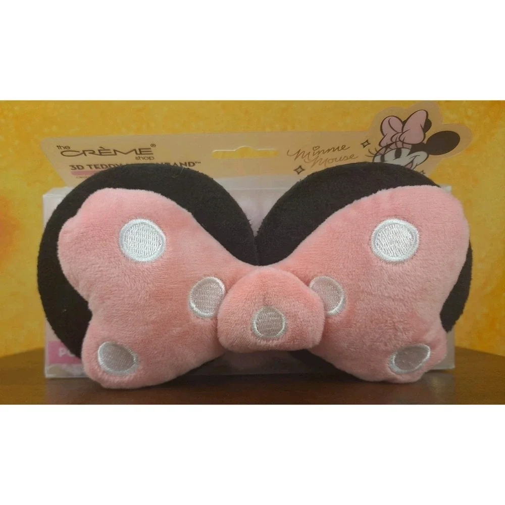 Creme Shop Disney Minnie Mouse 3D Headyband Teddy Spa Pink Bow LIMITED EDITION